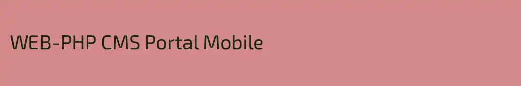 WEB-PHP CMS Portal Mobile